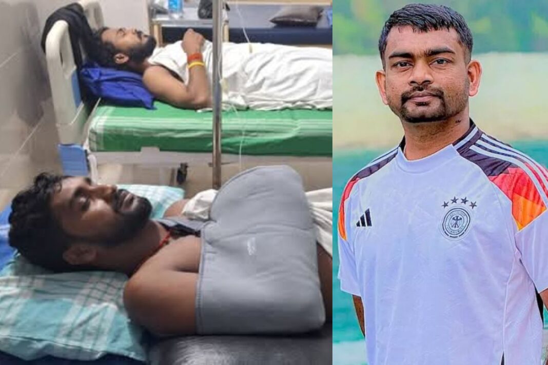 भारी बारिश के बीच जयराम महतो की स्कॉट गाड़ी दुर्घटनाग्रस्त, गाड़ी पर सवार सभी लोग घायल